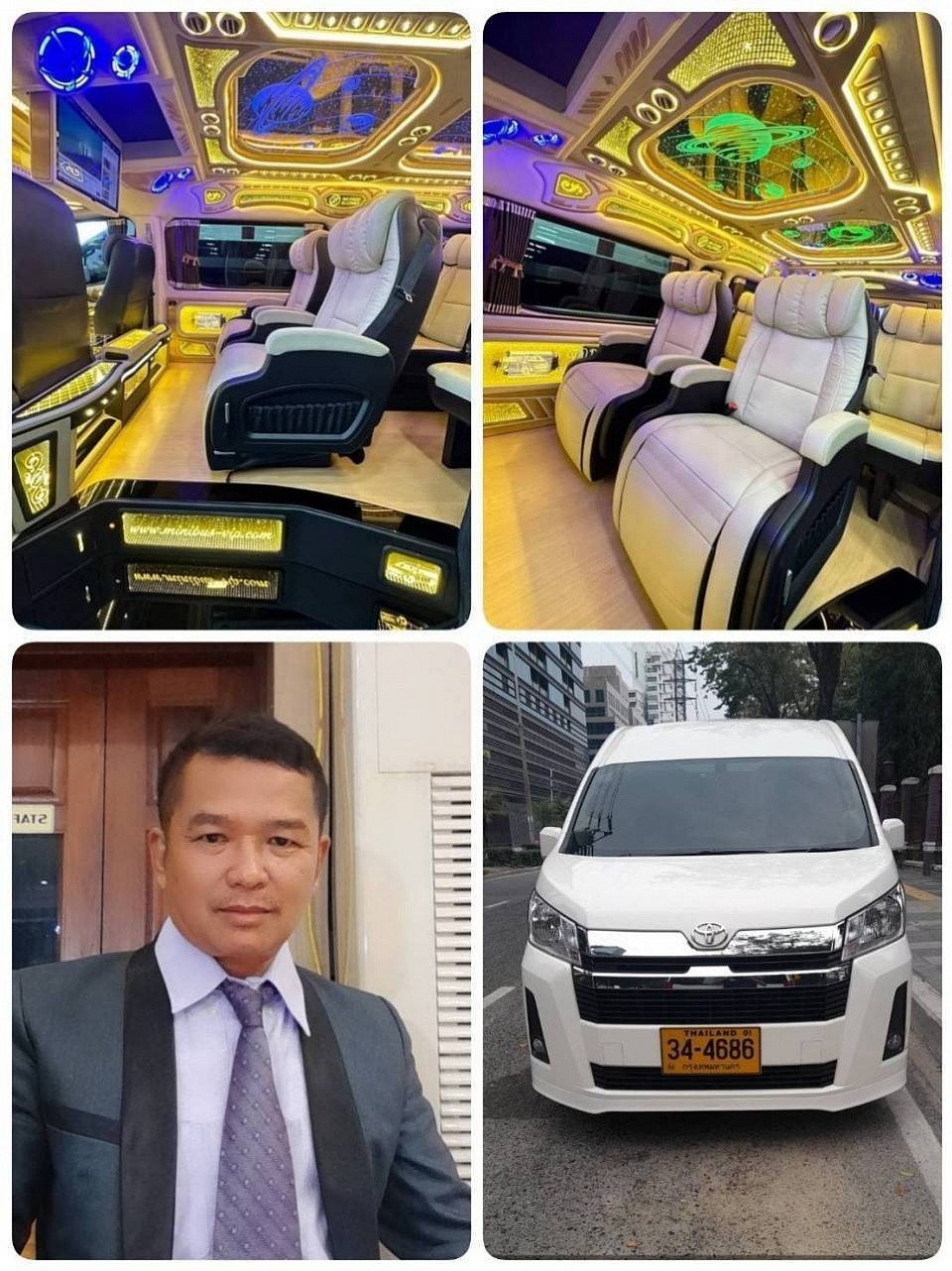 รถตู้VIP.8ที่นั่งมีดันน่องรถใหม่สวยสะอาดทุกคัน  wiroj van.van.vip8seats
